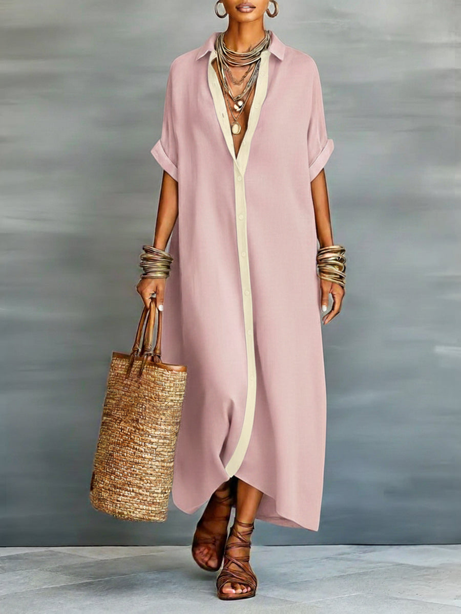 Covernorth Women's Oversized Button-Down Maxi Shirt Dress