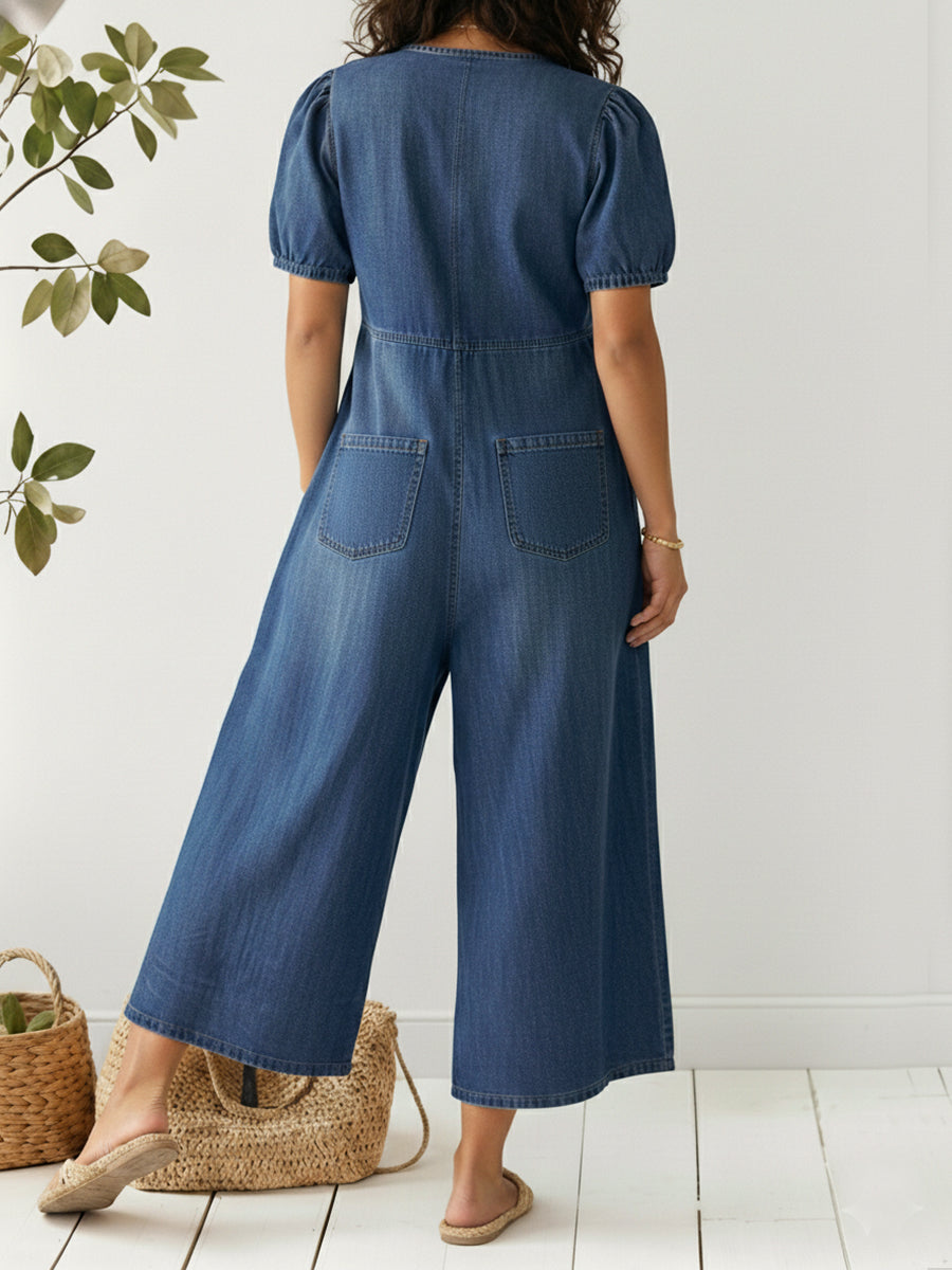 Covernorth Women's Tie-Front Wide-Leg Jumpsuit