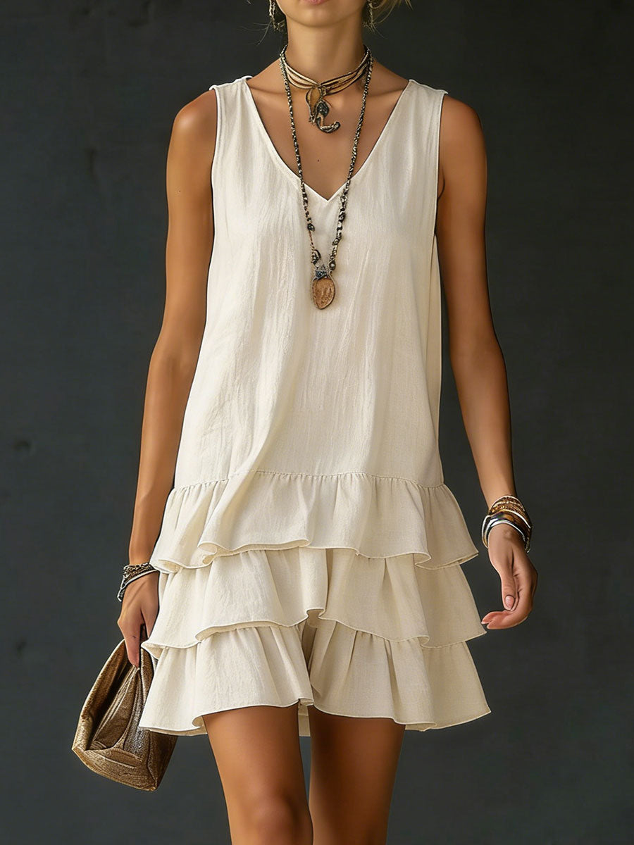 Women's Tiered Ruffle Mini Dress