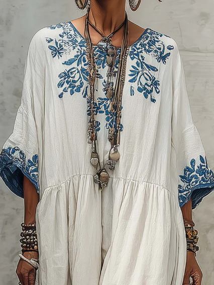 Covernorth Women’s Embroidered Boho Maxi Dress