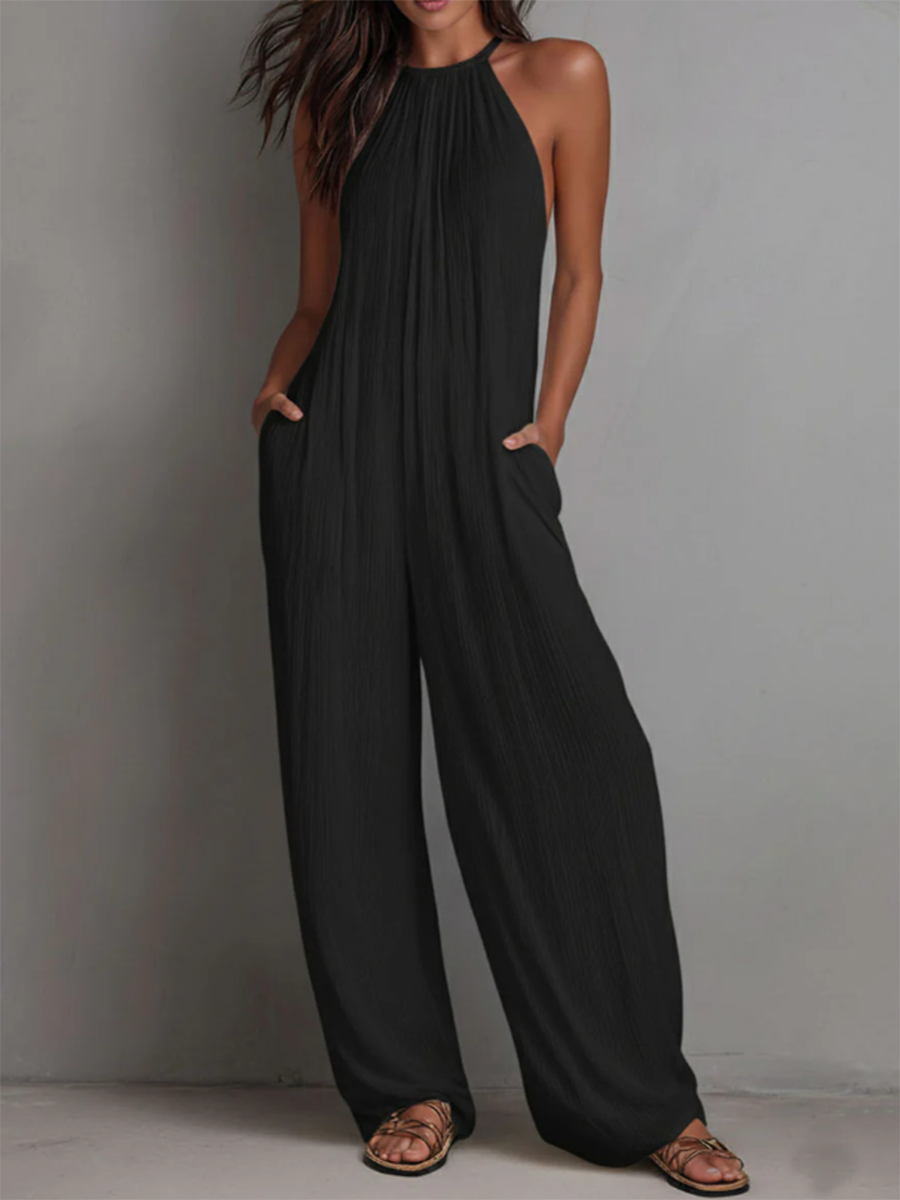 Covernorth Women's Halter Neck Wide-Leg Jumpsuit