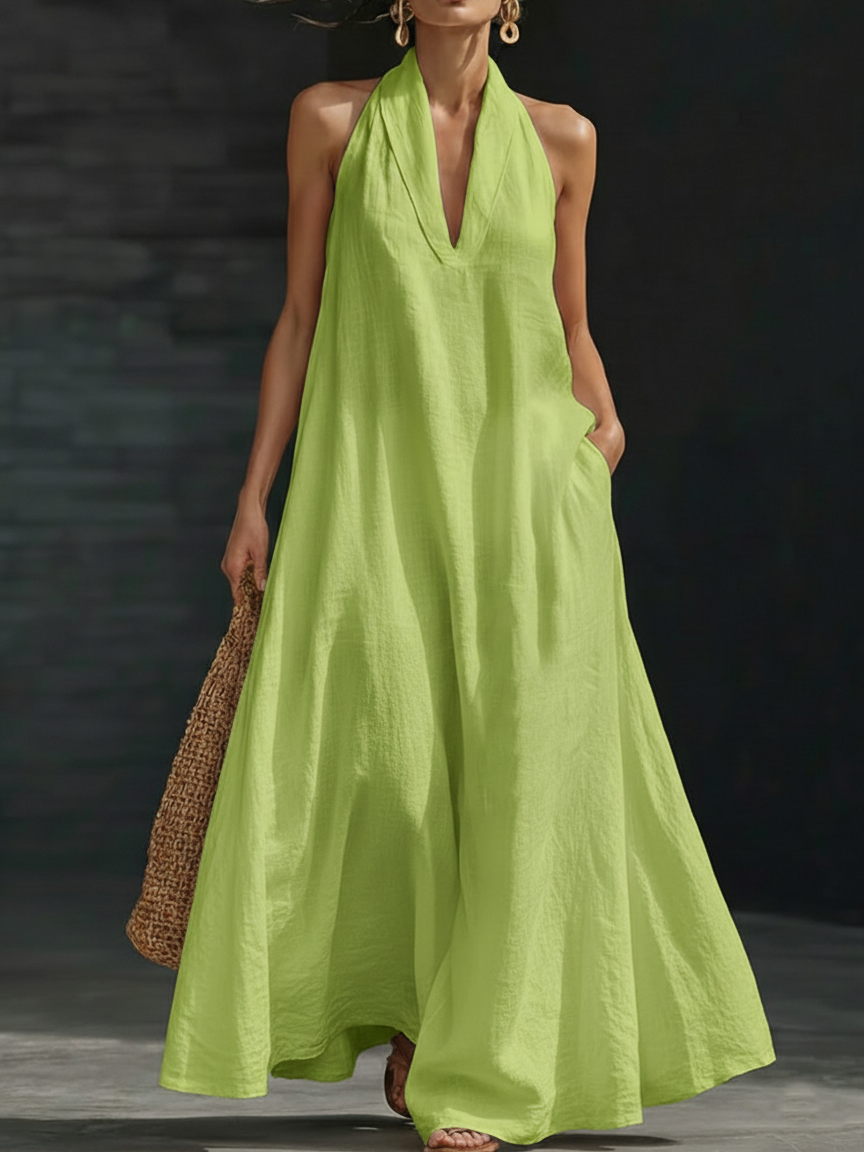 Covernorth Loose Fit Halter Maxi Dress