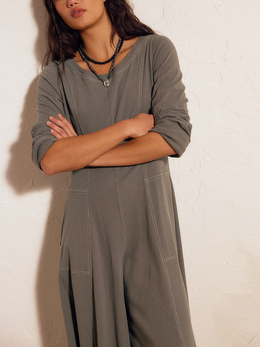 Covernorth Women's Wide-Leg Long Sleeve Jumpsuit