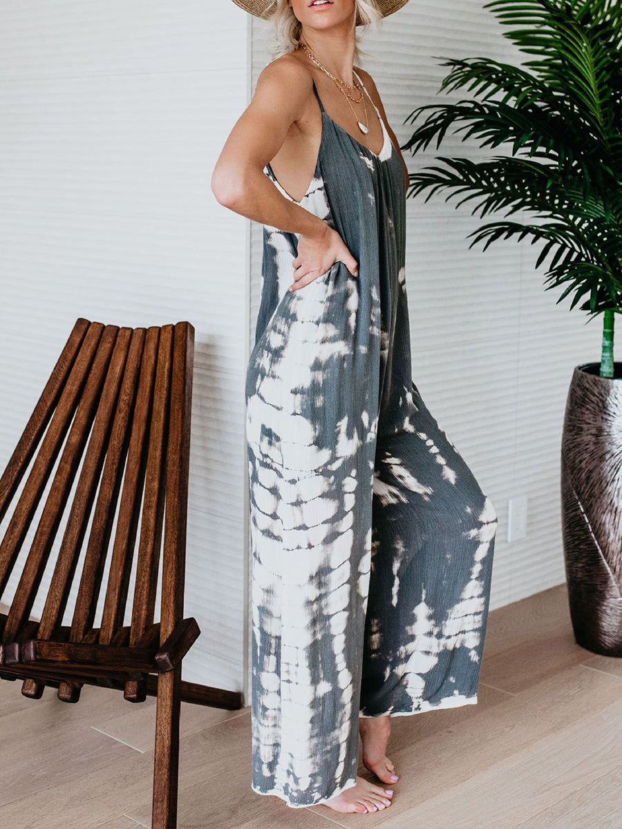 Covernorth Women's Tie-Dye Strappy Jumpsuit