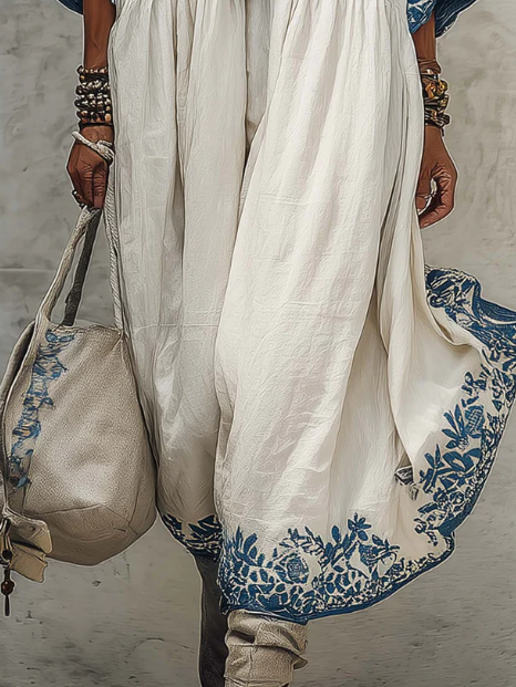Covernorth Women’s Embroidered Boho Maxi Dress
