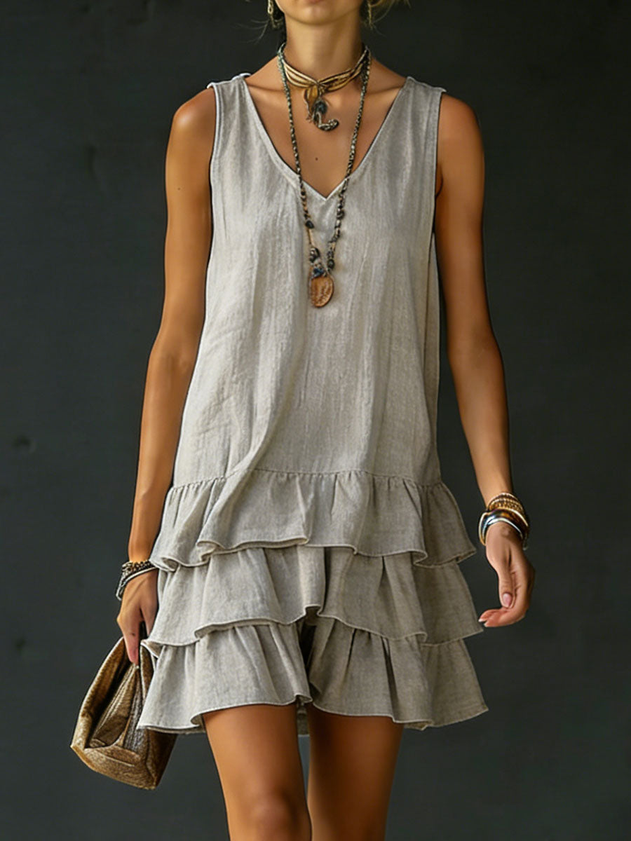 Women's Tiered Ruffle Mini Dress