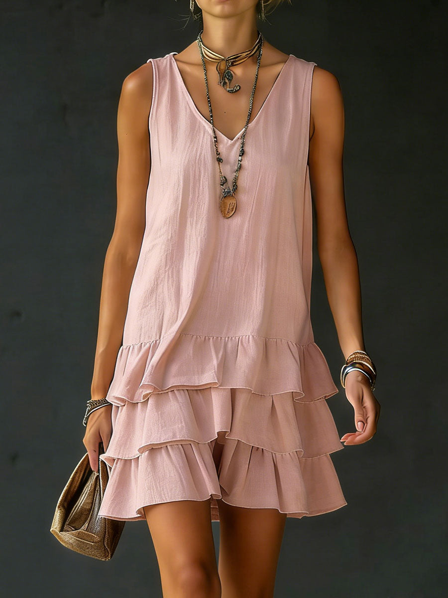 Women's Tiered Ruffle Mini Dress