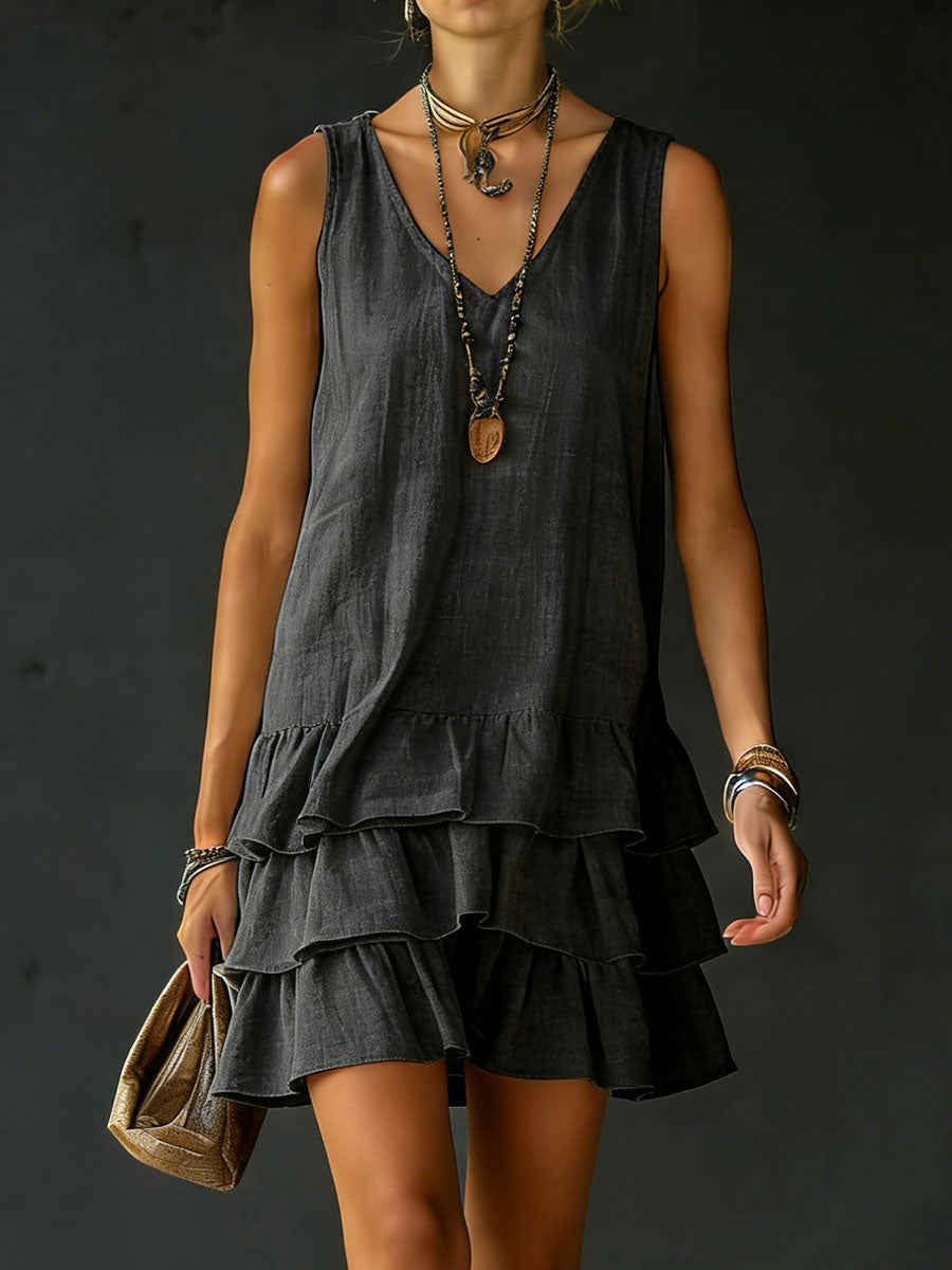 Women's Tiered Ruffle Mini Dress