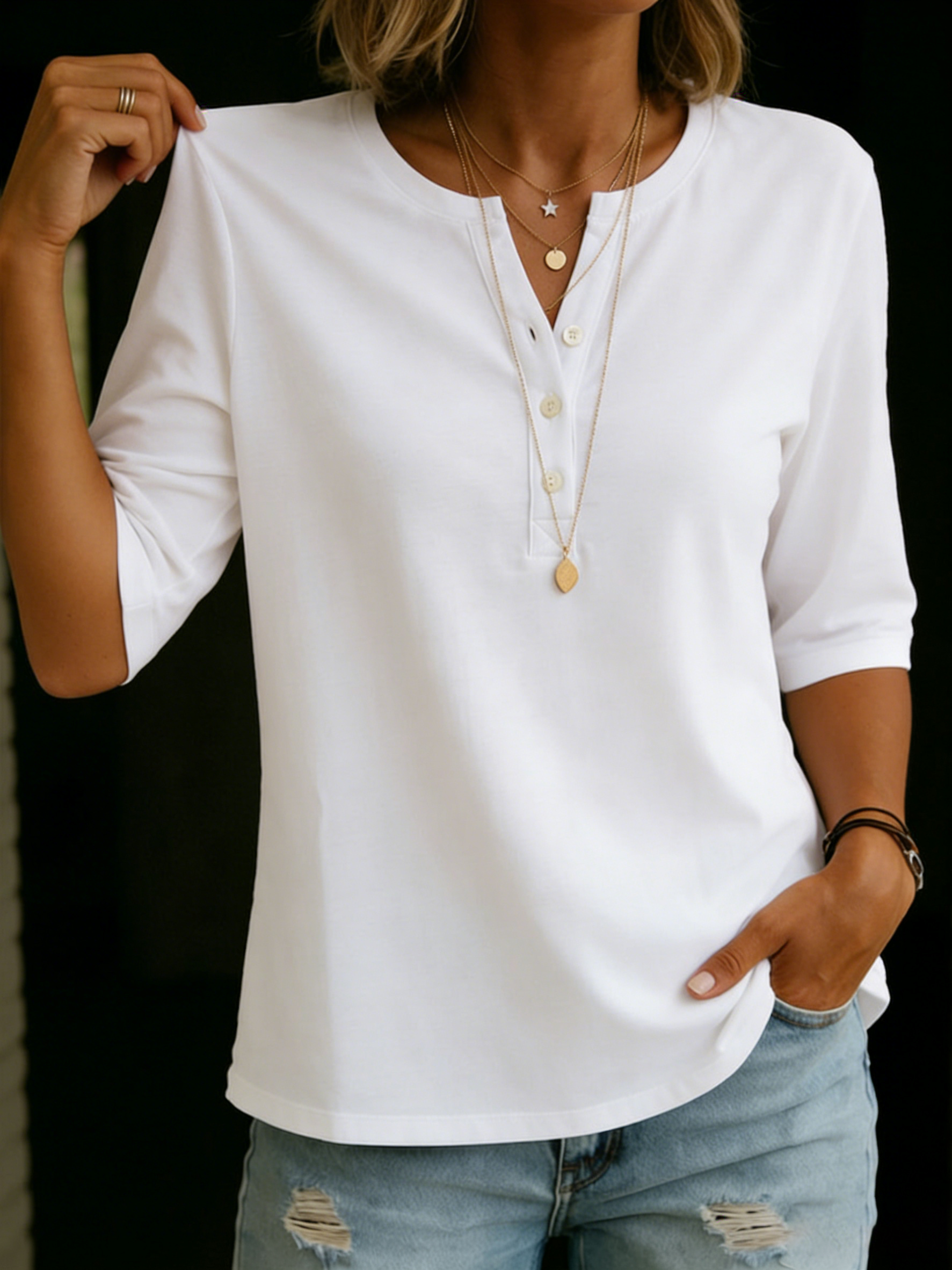 Covernorth Women’s Three-Quarter Sleeve Henley