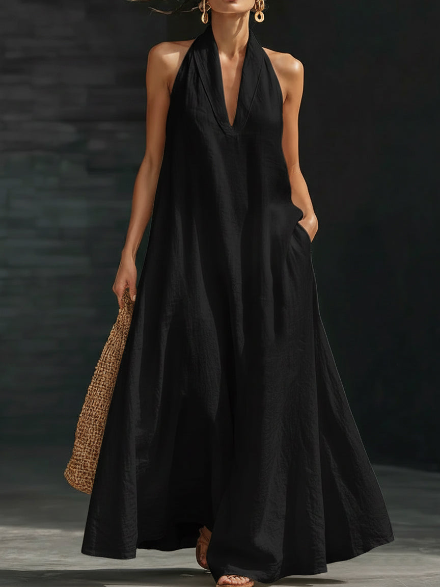 Covernorth Loose Fit Halter Maxi Dress