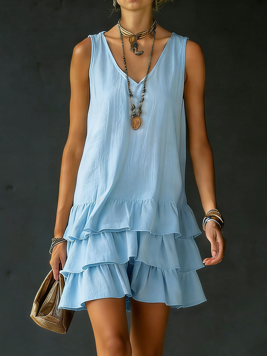 Women's Tiered Ruffle Mini Dress
