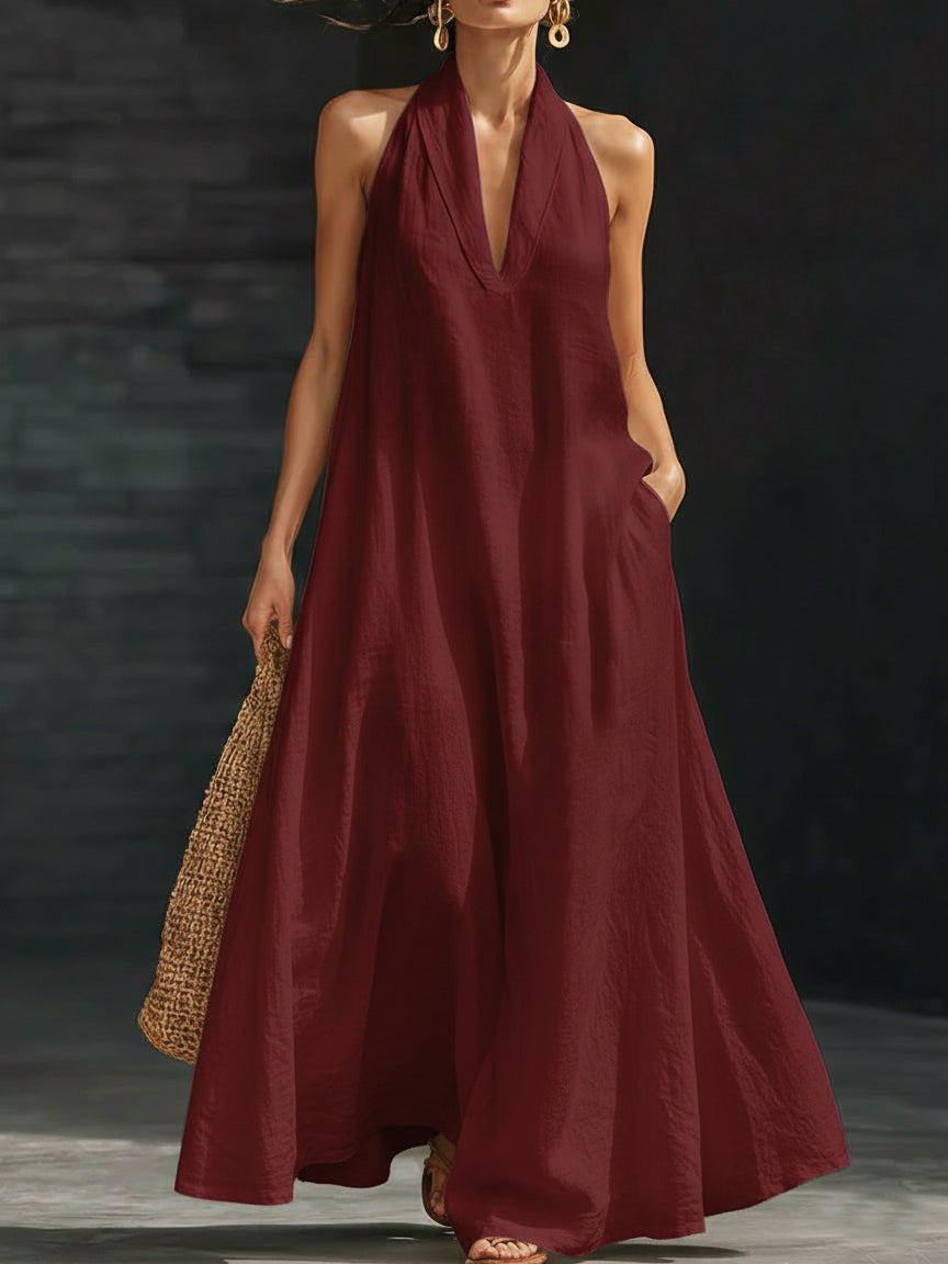 Covernorth Loose Fit Halter Maxi Dress