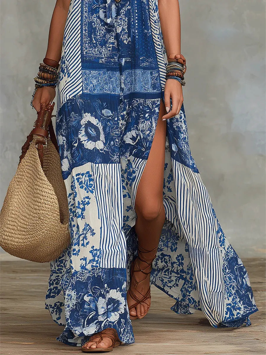 Covernorth Women’s High-Neck Bohemian Maxi Dress