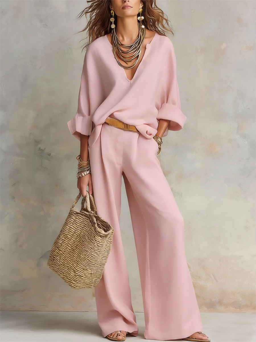 Covernorth Women’s Dropped-Shoulder Two-Piece Set