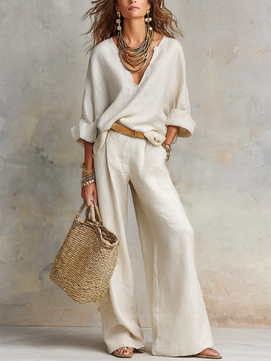 Covernorth Women’s Dropped-Shoulder Two-Piece Set