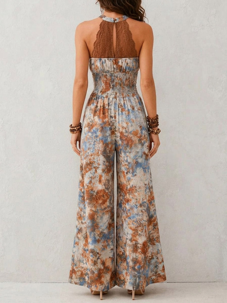 Covernorth Women’s Floral Halter Wide-Leg Jumpsuit