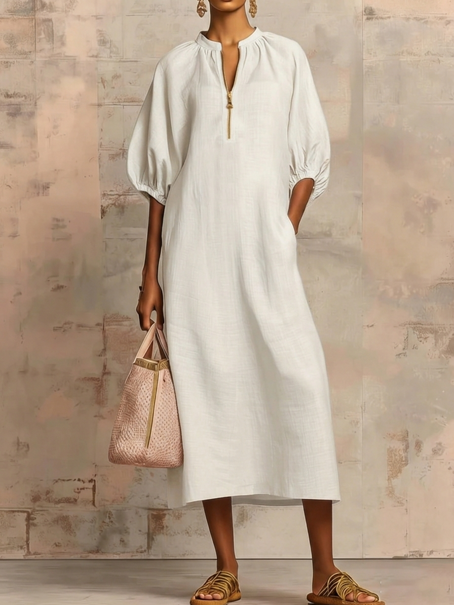 Covernorth Women's Half-Zip Midi Dress
