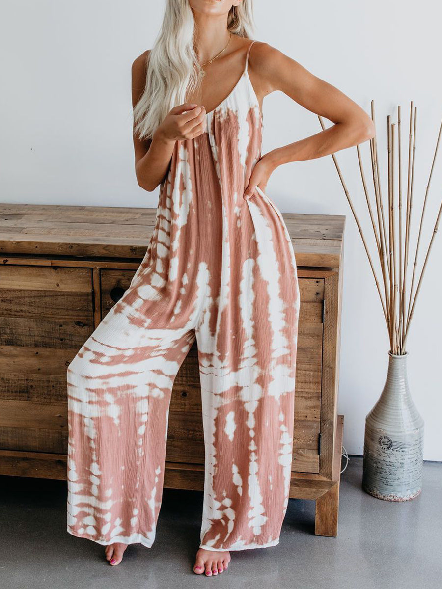 Covernorth Women's Tie-Dye Strappy Jumpsuit