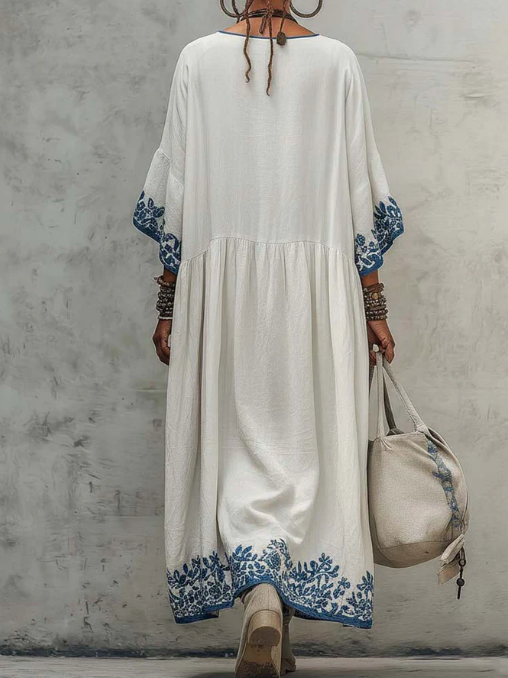 Covernorth Women’s Embroidered Boho Maxi Dress