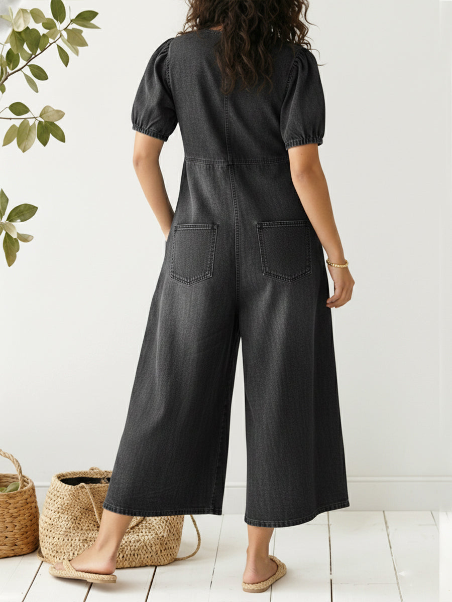 Covernorth Women's Tie-Front Wide-Leg Jumpsuit