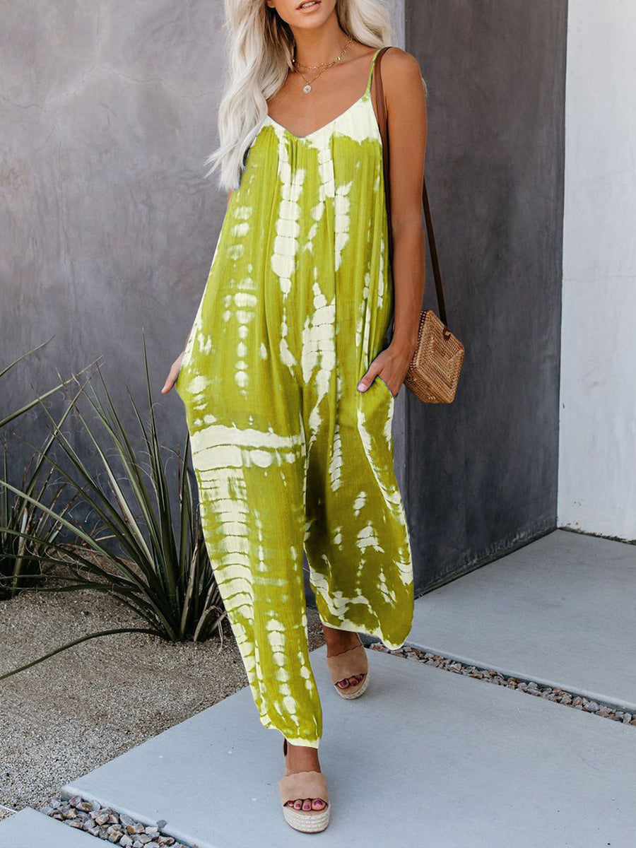Covernorth Women's Tie-Dye Strappy Jumpsuit