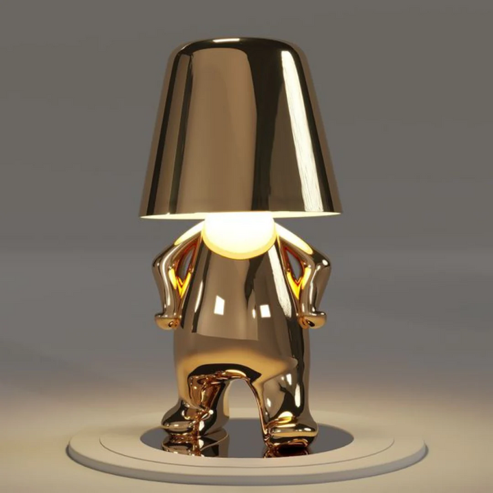 Sculptural Metallic Dimmable Table Lamp