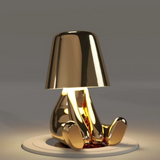 Sculptural Metallic Dimmable Table Lamp