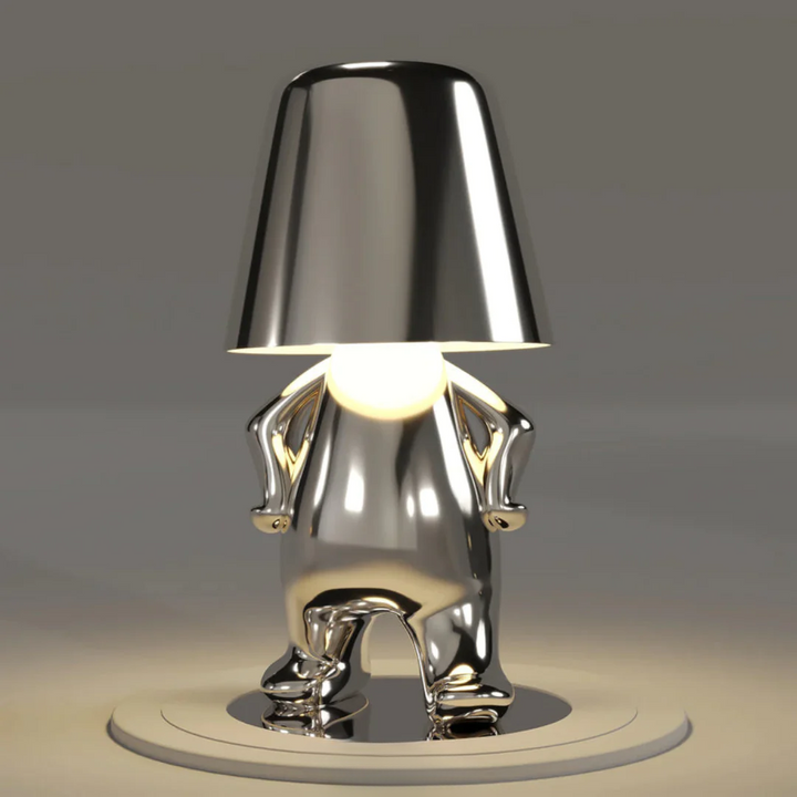 Sculptural Metallic Dimmable Table Lamp