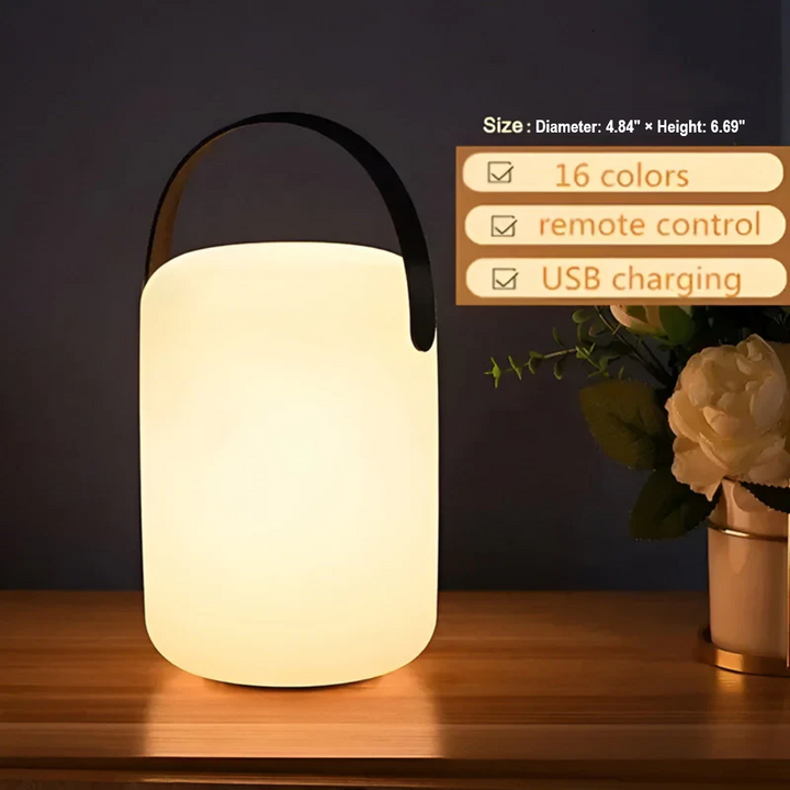 Camping Lantern Lamp │ Rechargeable RGB Glow │ Outdoor Tent & Patio