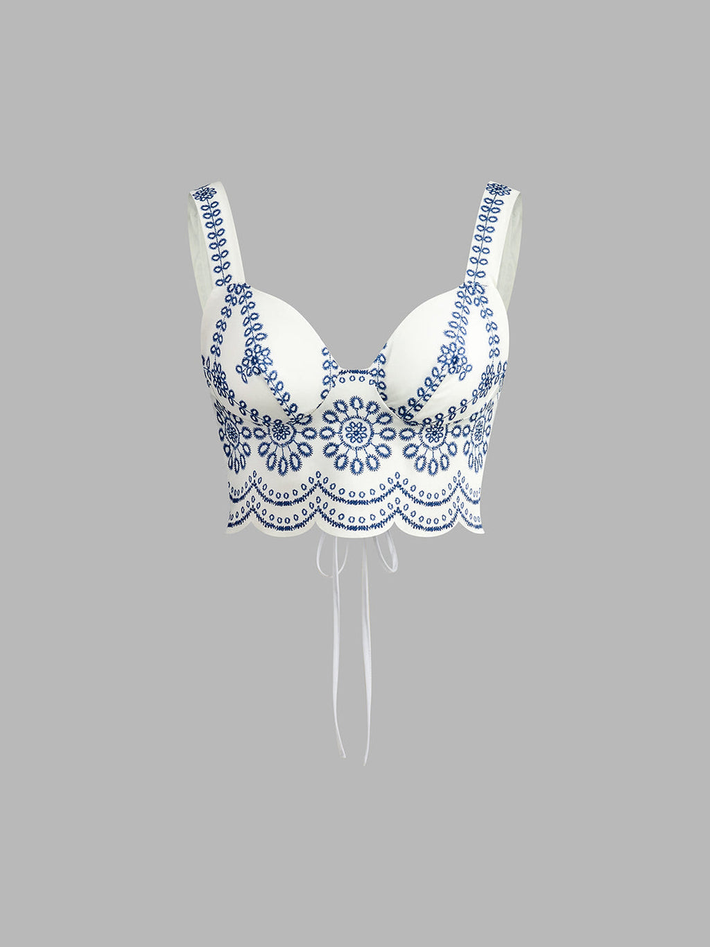 Covernorth Blue and White Floral Eyelet Co-ord Set