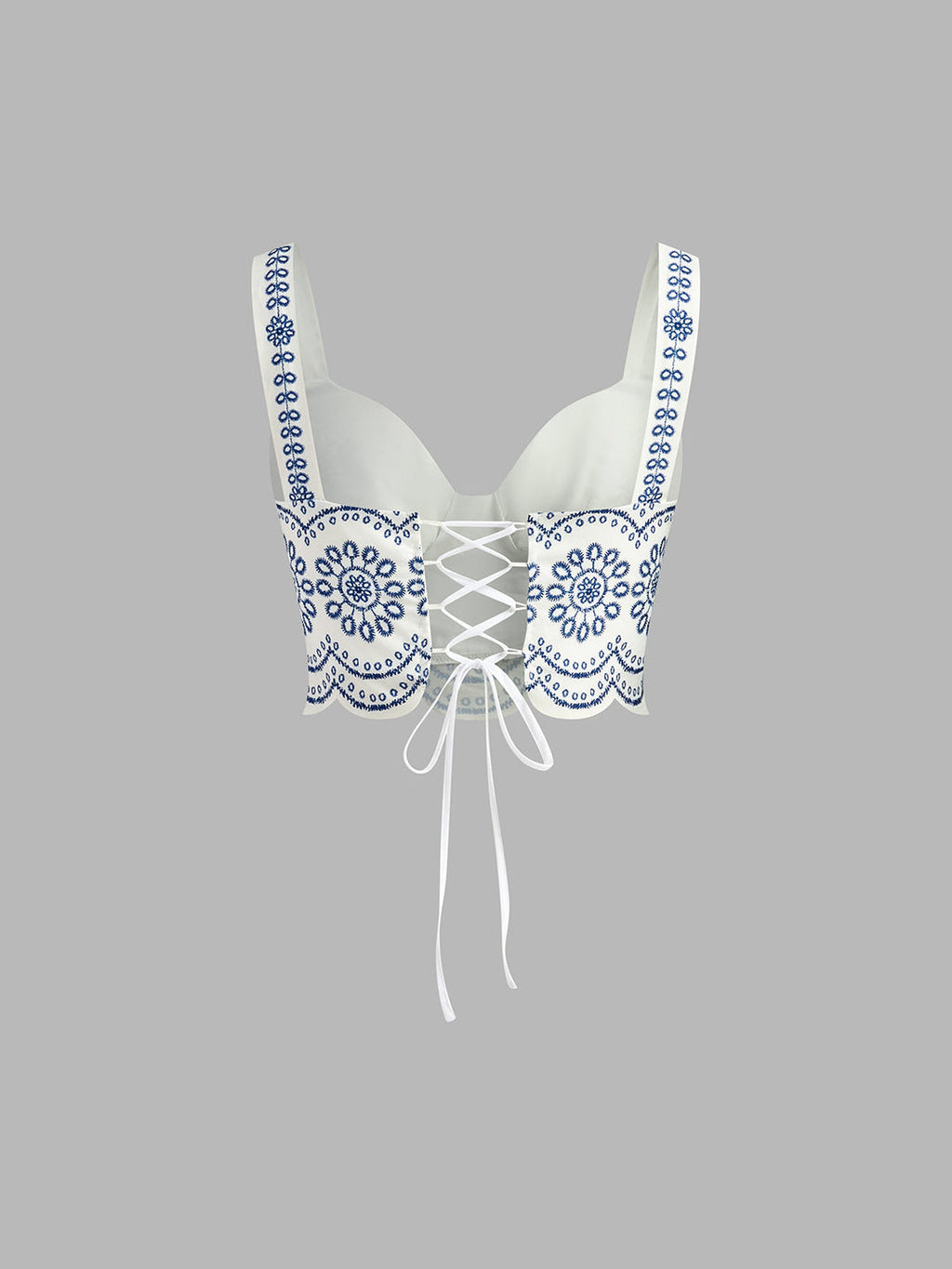 Covernorth Blue and White Floral Eyelet Co-ord Set