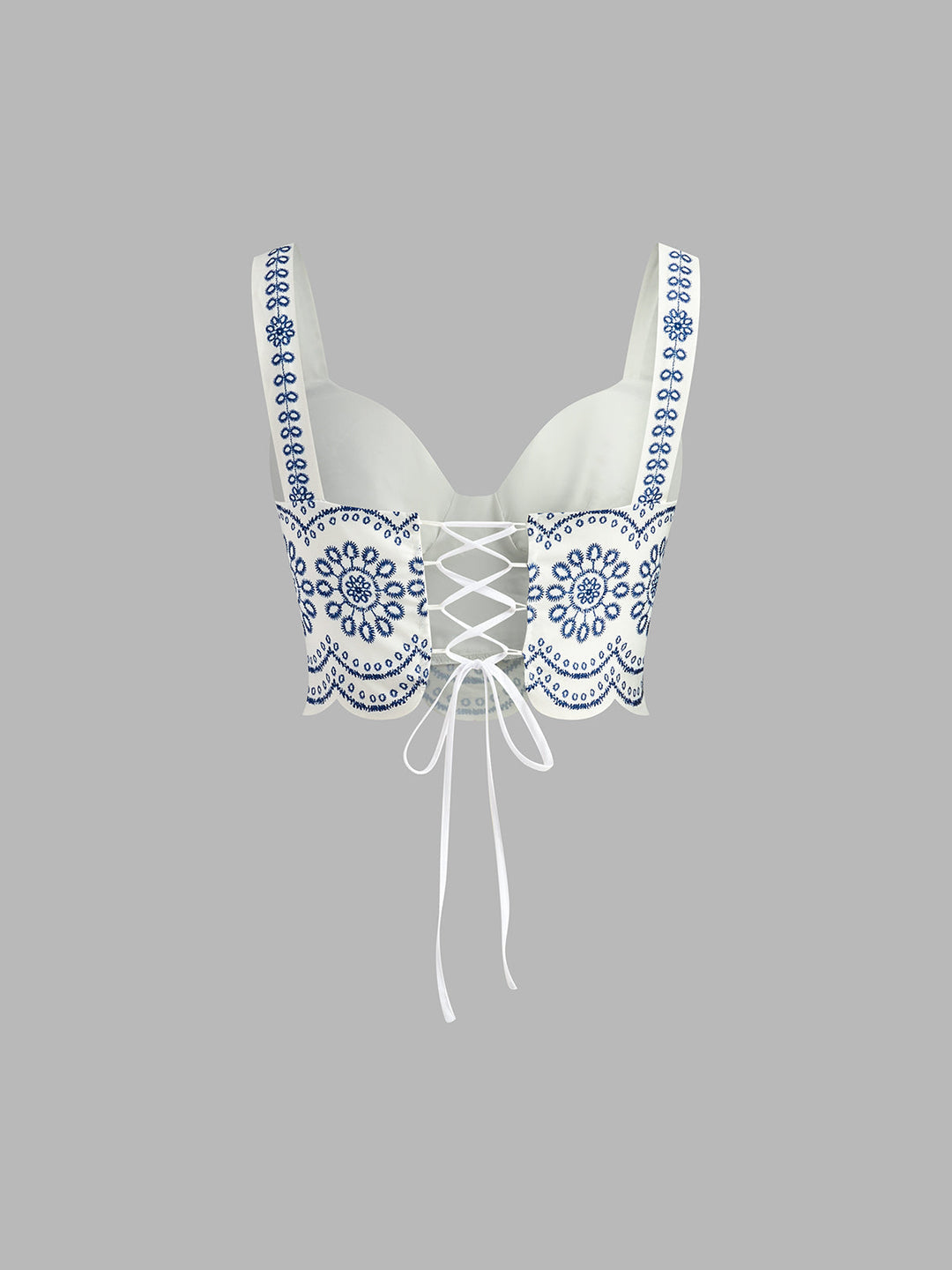 Covernorth Blue and White Floral Eyelet Co-ord Set