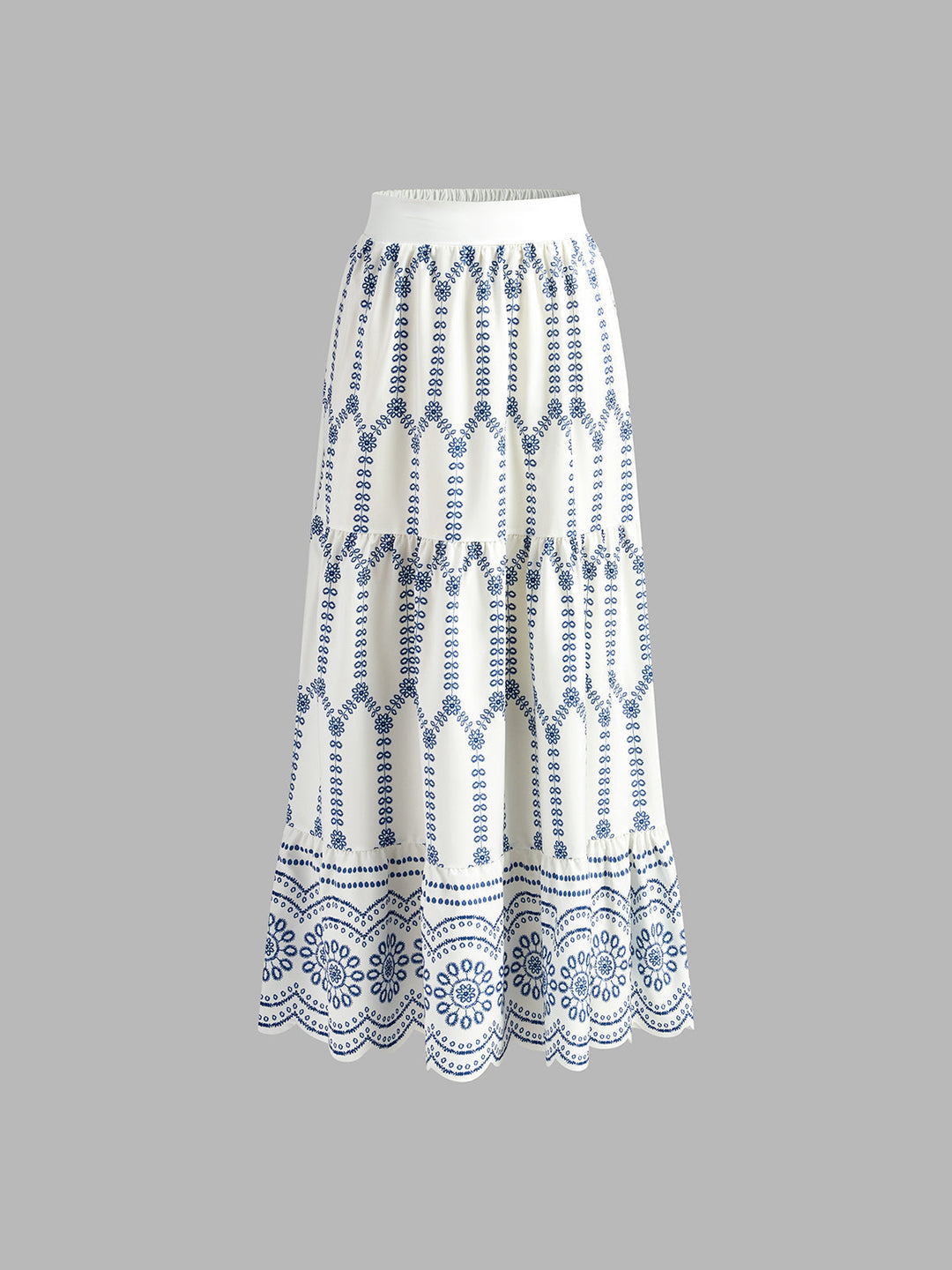 Covernorth Blue and White Floral Eyelet Co-ord Set