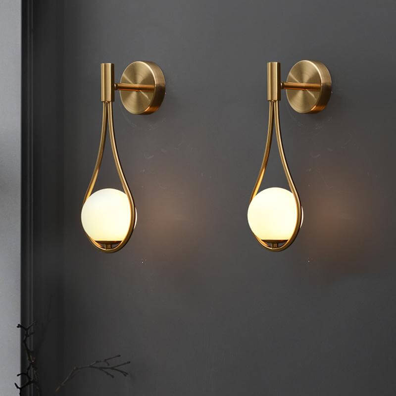 Teardrop Sconce Lamp │ Frosted Glass & Warm Glow │ Bedroom & Hallway