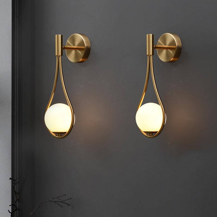 Teardrop Sconce Lamp │ Frosted Glass & Warm Glow │ Bedroom & Hallway