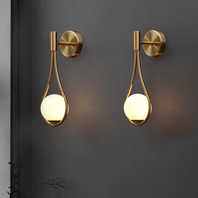 Teardrop Sconce Lamp │ Frosted Glass & Warm Glow │ Bedroom & Hallway