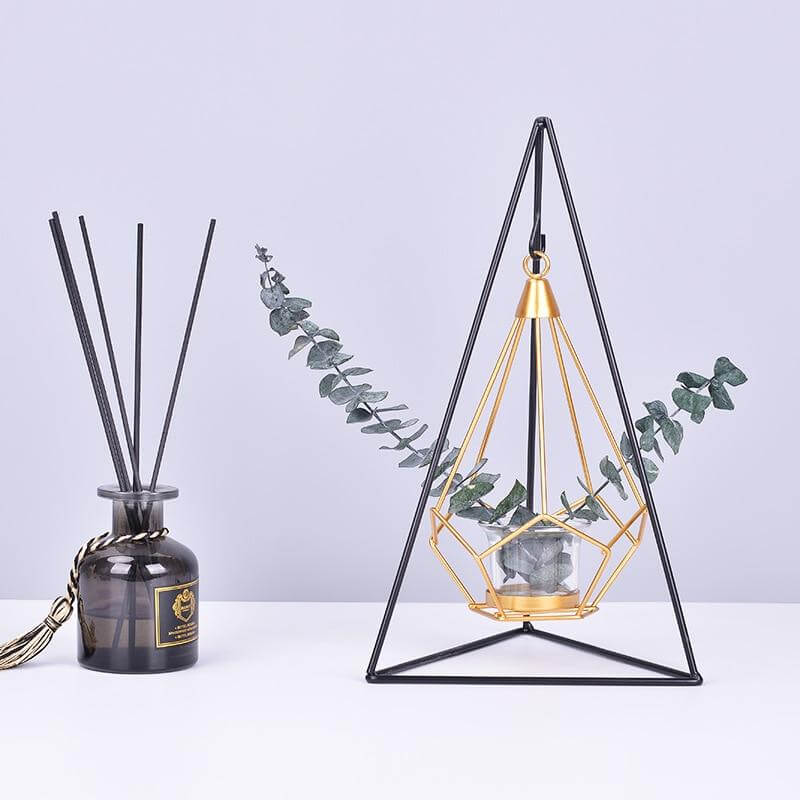 Nordic Candle Holder │ Hanging Gold Warm Glow │ Home Decor