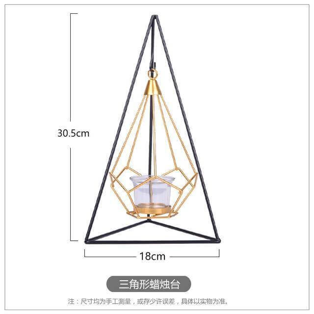 Nordic Candle Holder │ Hanging Gold Warm Glow │ Home Decor
