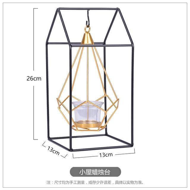Nordic Candle Holder │ Hanging Gold Warm Glow │ Home Decor