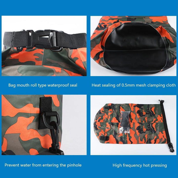Waterproof Dry Bag | Heavy-Duty Sealed Protection | Outdoor & Water Sports | Camouflage