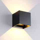 Square Wall Sconce | LED Adjustable Beam IP65 | Porch & Patio | Black