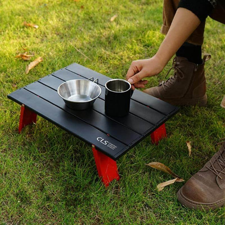 Folding Camping Table │ Portable Aluminum Build for Outdoor Stability │ Picnic & Hiking │ Black