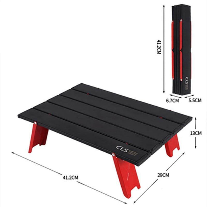 Folding Camping Table │ Portable Aluminum Build for Outdoor Stability │ Picnic & Hiking │ Black