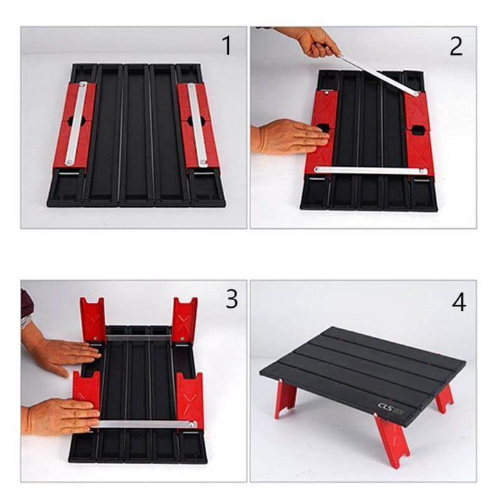 Folding Camping Table │ Portable Aluminum Build for Outdoor Stability │ Picnic & Hiking │ Black