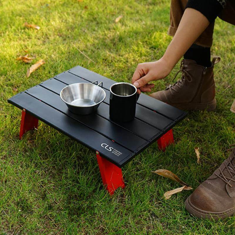 Folding Camping Table │ Portable Aluminum Build for Outdoor Stability │ Picnic & Hiking │ Black