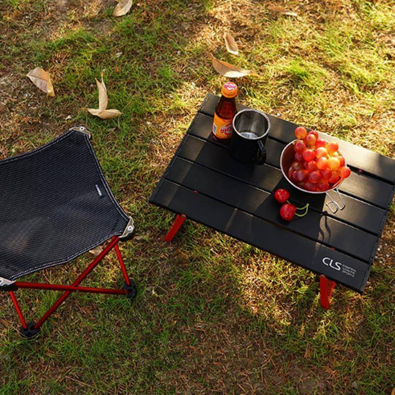 Folding Camping Table │ Portable Aluminum Build for Outdoor Stability │ Picnic & Hiking │ Black