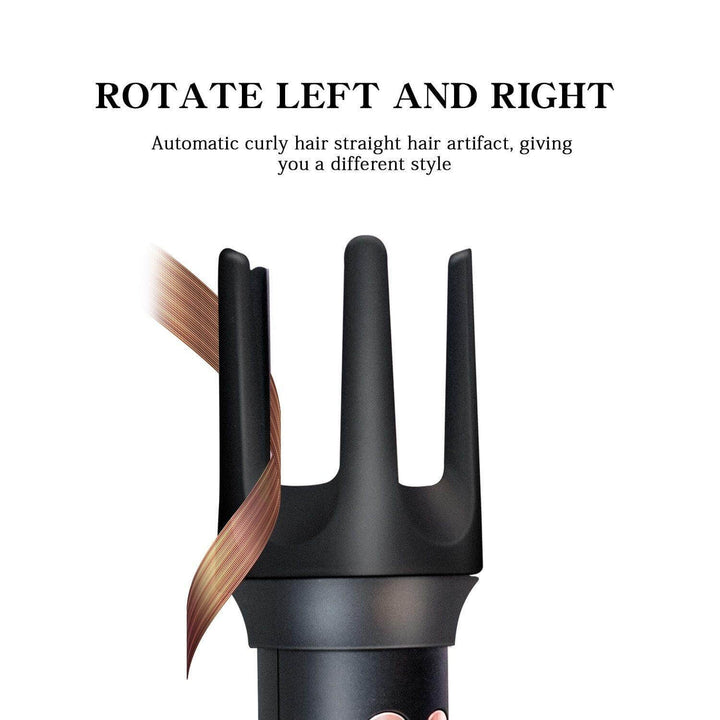 Auto Hair Curler | Ceramic Coating & 4 Heat Settings | Styling & Wavy Curls | Black/Pink