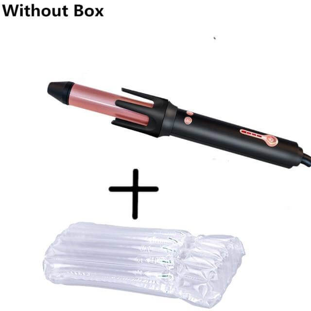 Auto Hair Curler | Ceramic Coating & 4 Heat Settings | Styling & Wavy Curls | Black/Pink