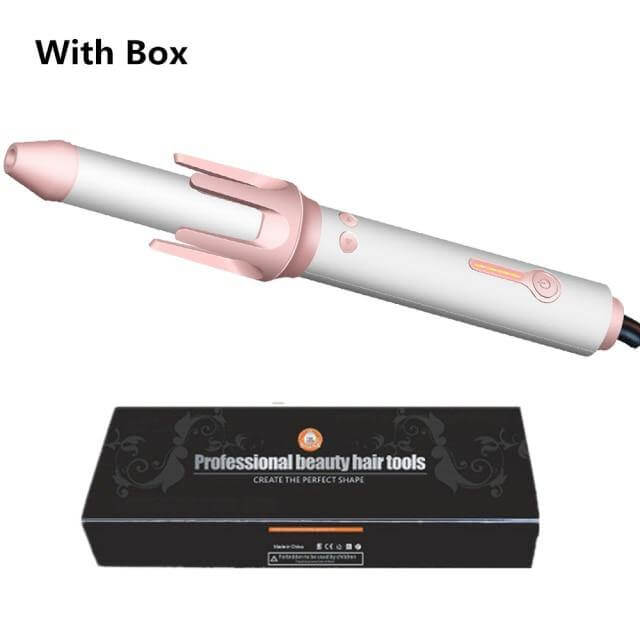 Auto Hair Curler | Ceramic Coating & 4 Heat Settings | Styling & Wavy Curls | Black/Pink