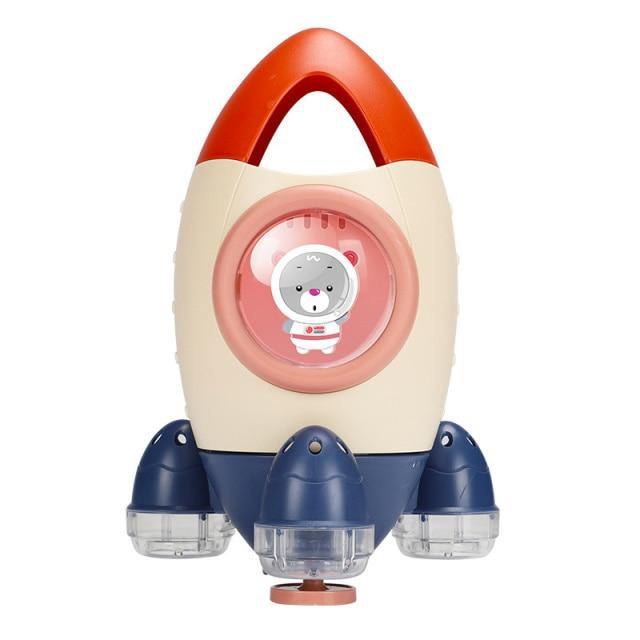 Rocket Ship Bath Toy │ Suction Cup Water Spray │ Toddler Bathtub Fun